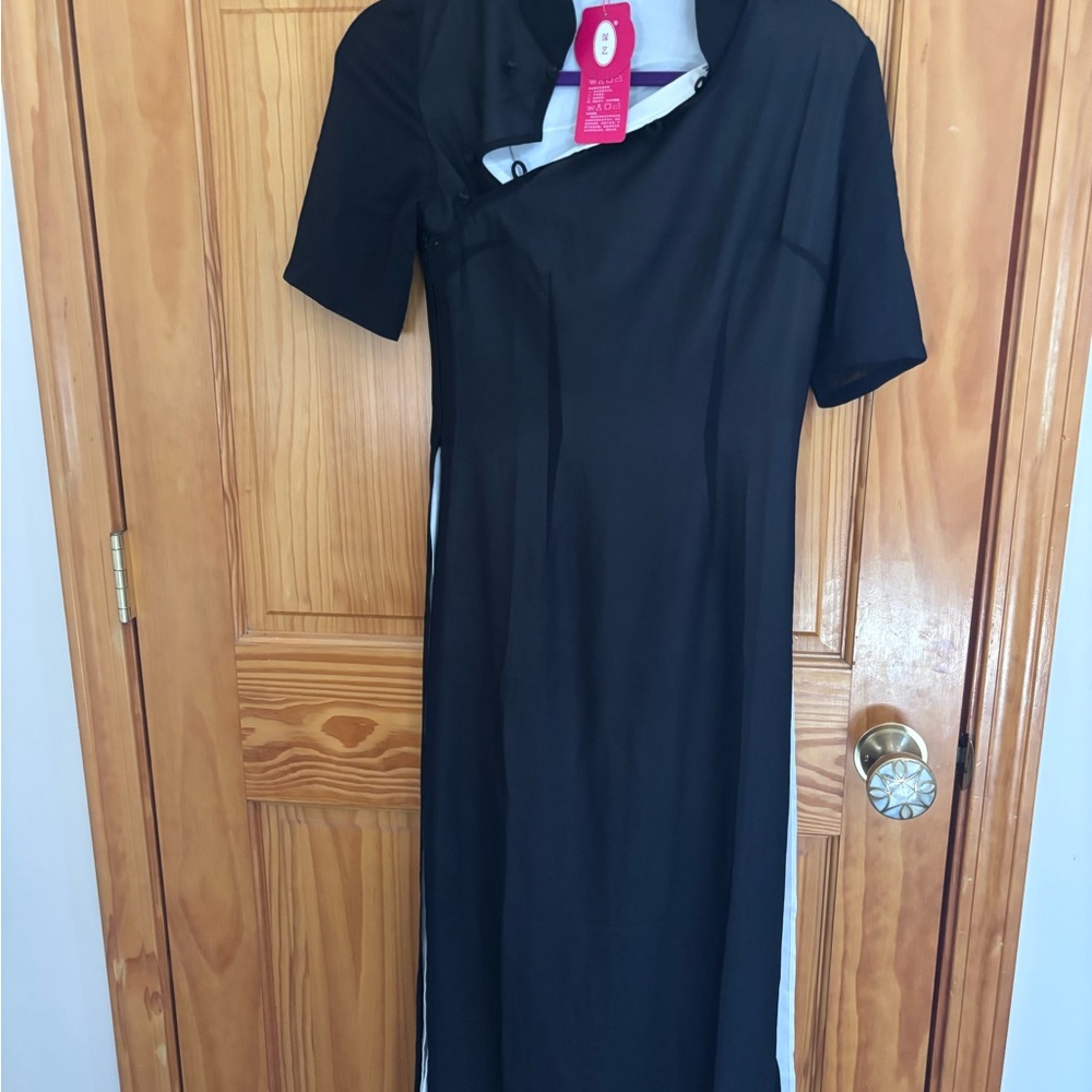 Ao Dai Elegant Black Women's Dress